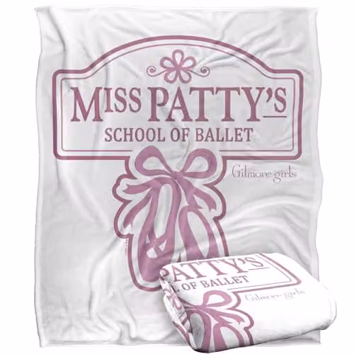 Warner Bros. Gilmore Girls Miss Patty's School of Ballet Super Soft Fleece Throw Blanket, Multicolour, W: 152 cm, D: 127 cm