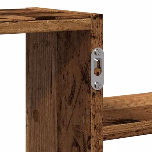 vidaXL Rustic Old Wood Wall Shelf, Brown, W/D/H: 104 x 15 x 49 cm – 4