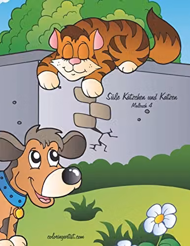 Süße Kätzchen und Katzen Malbuch 4: Volume 4 by Createspace, Multicolour, W: 27.94 cm, H: 27.94 cm, D: 0.48 cm