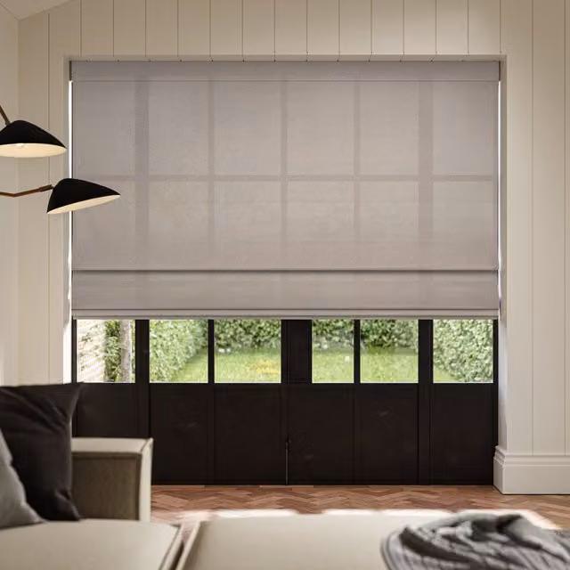 Ante Decor Aura No Joins Light Filtering Made To Measure Roman Blind in Mist Grey