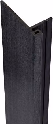 Ecoscape WPC Composite Slatted Cladding Reveal Trim, 3.6m, Black