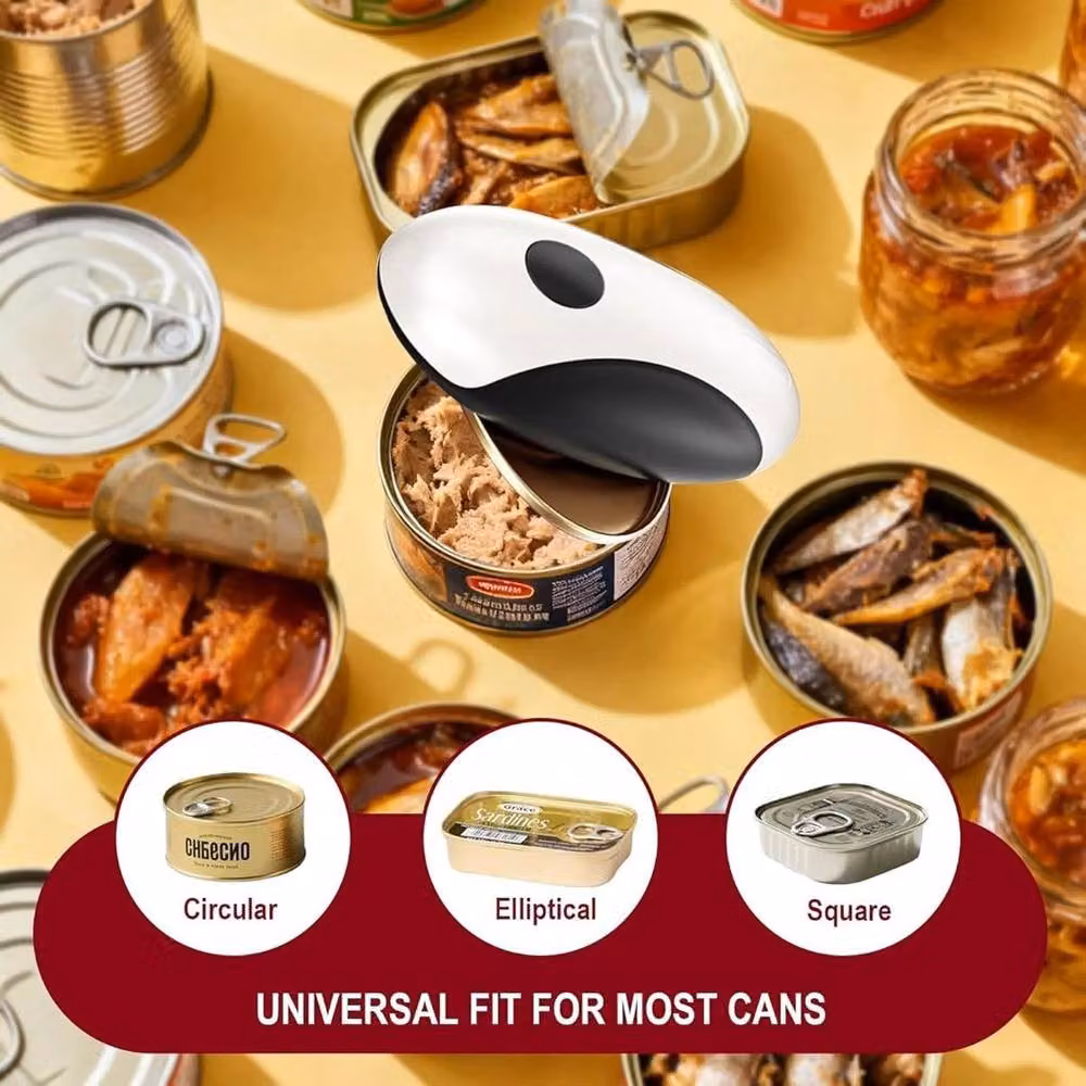 FLAVORA Automatic Electric Can and Jar Opener in White – 2