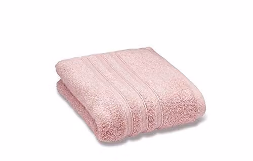 Catherine Lansfield Cotton Fluffy Face Cloth Pair, Pink, W/D/H: 30 x 30 x 30 cm