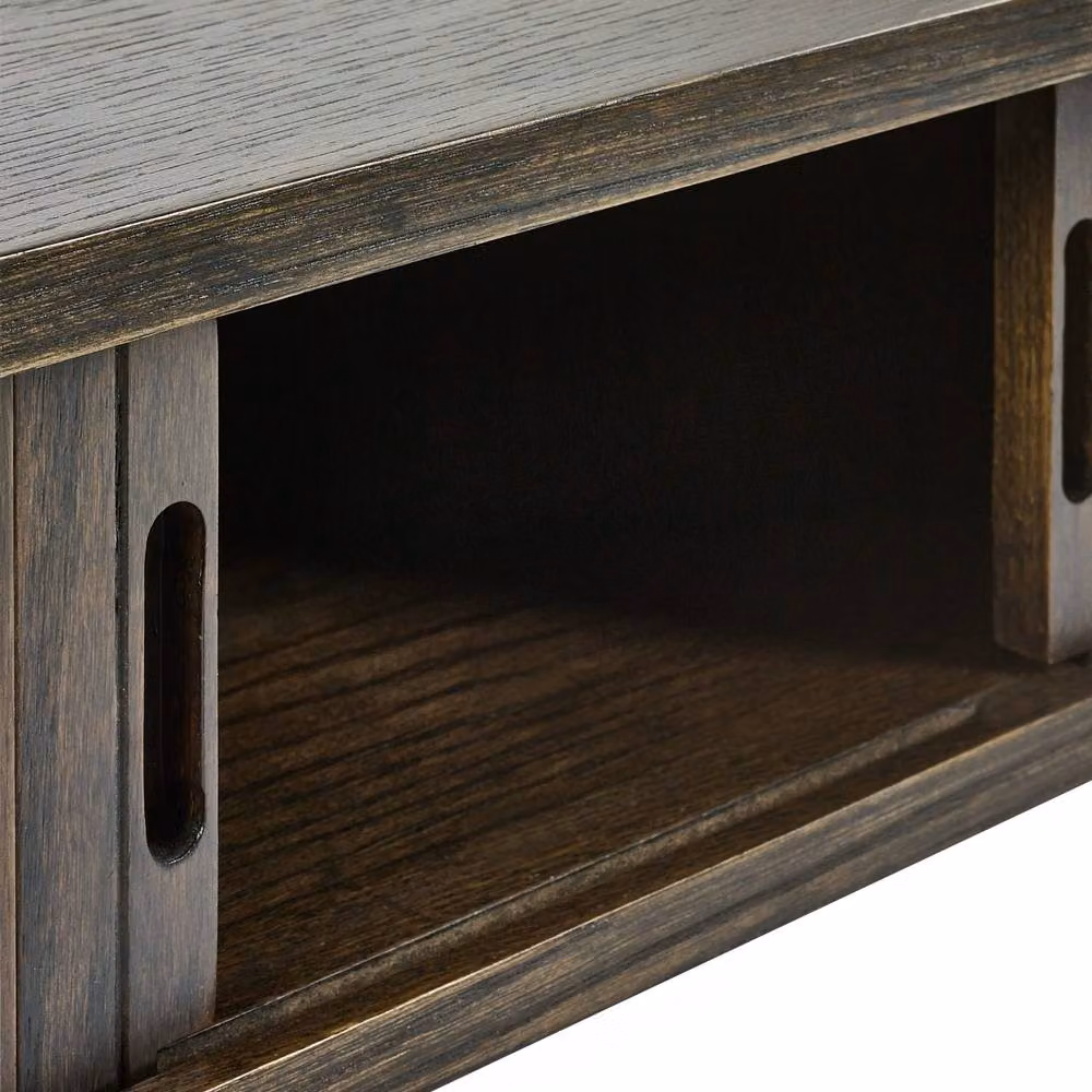 Cheshire Arran Modern Rectangular Wood Console Table in Dark Brown – 3