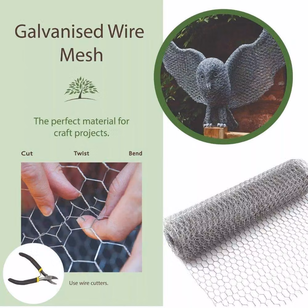 Marco Paul Galvanised Steel Wire Netting Mesh in Silver, W: 0.5 m, L: 5 m – 2