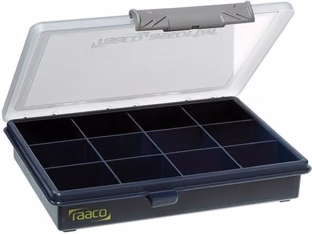 Raaco A6 Profi Service Case Assorter with 12 Fixed Compartments in Multicolour