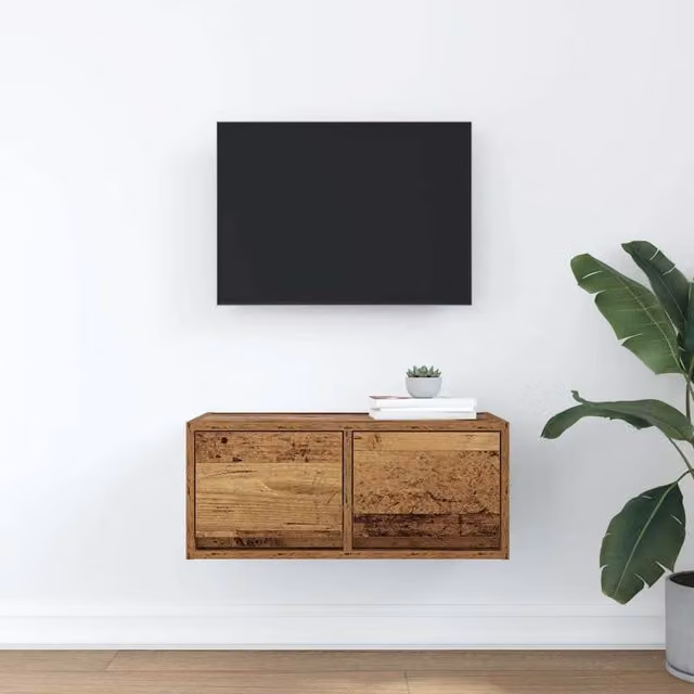 Berkfield Home Rustic TV Cabinet in Brown Engineered Wood, W: 60 cm, D: 31 cm, H: 25.5 cm