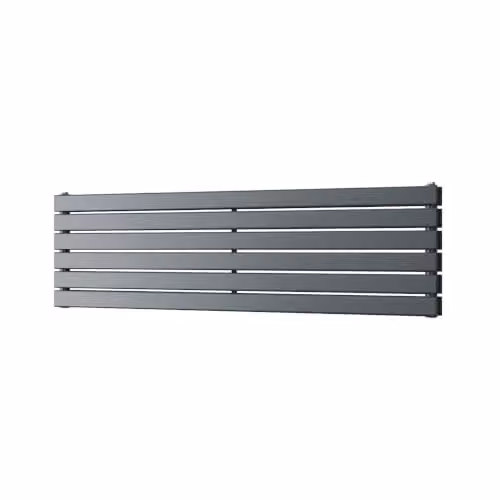Typhoon Axis Anthracite Flat Tube Horizontal Designer Radiator by UK Radiators, H 40.8 cm x W 140 cm – 1