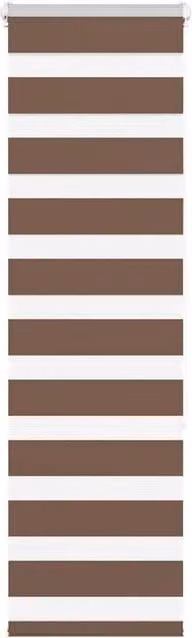 Berkfield Home Brown Polyester Zebra Blind W: 45 cm, H: 150 cm – 1