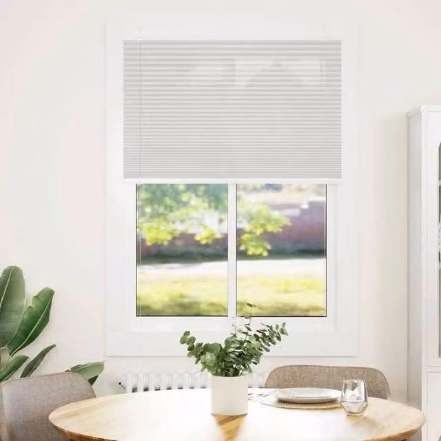 Berkfield Home Single Pleat Corded Blind in Light Grey, W/H: 90 x 150 cm