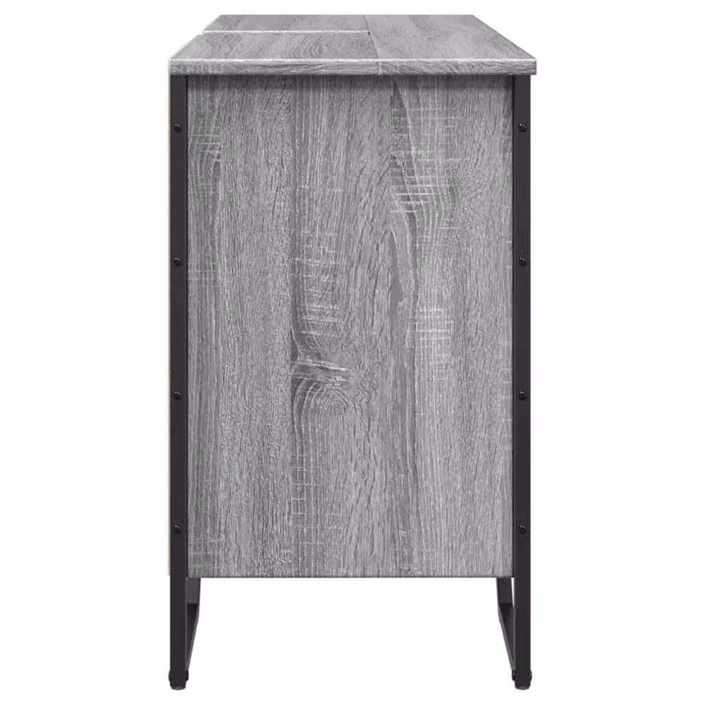 Berkfield Home Grey Sonoma Wall Mounted Bathroom Sink Cabinet W/D/H: 91 x 35 x 60 cm – 3