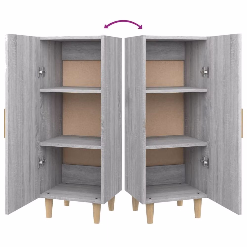 Berkfield Home Grey Sonoma Sideboard in Engineered Wood, W/D/H: 34.5 x 34 x 90 cm – 3