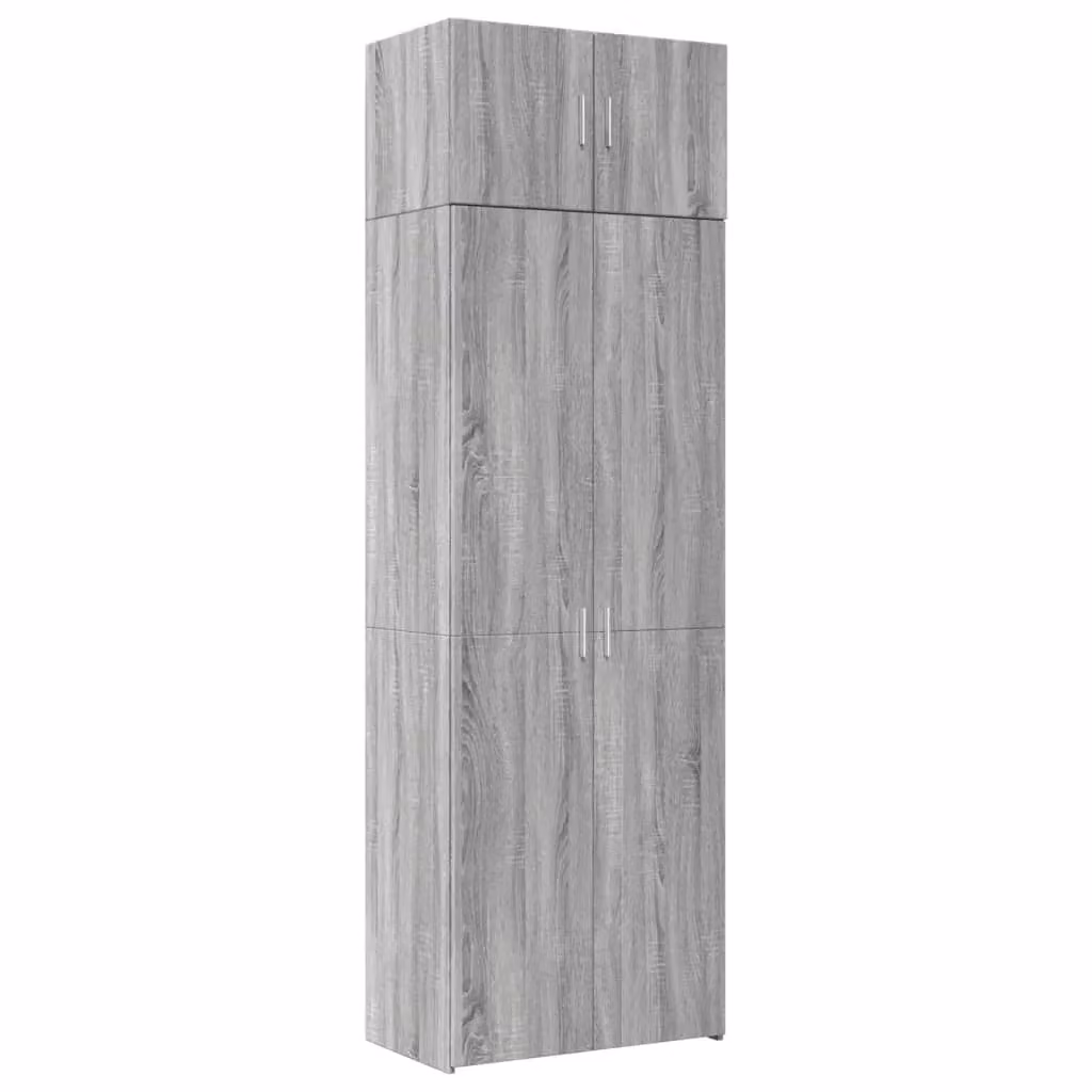Berkfield Home Freestanding Storage Cabinet in Grey, W: 70 cm, D: 42.5 cm, H: 225 cm
