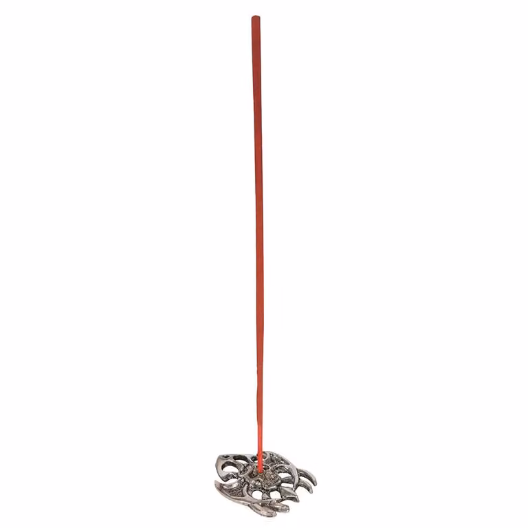 Something Different Go Away Evil Organic Floral Incense Sticks with Metal Holder in Dark Brown