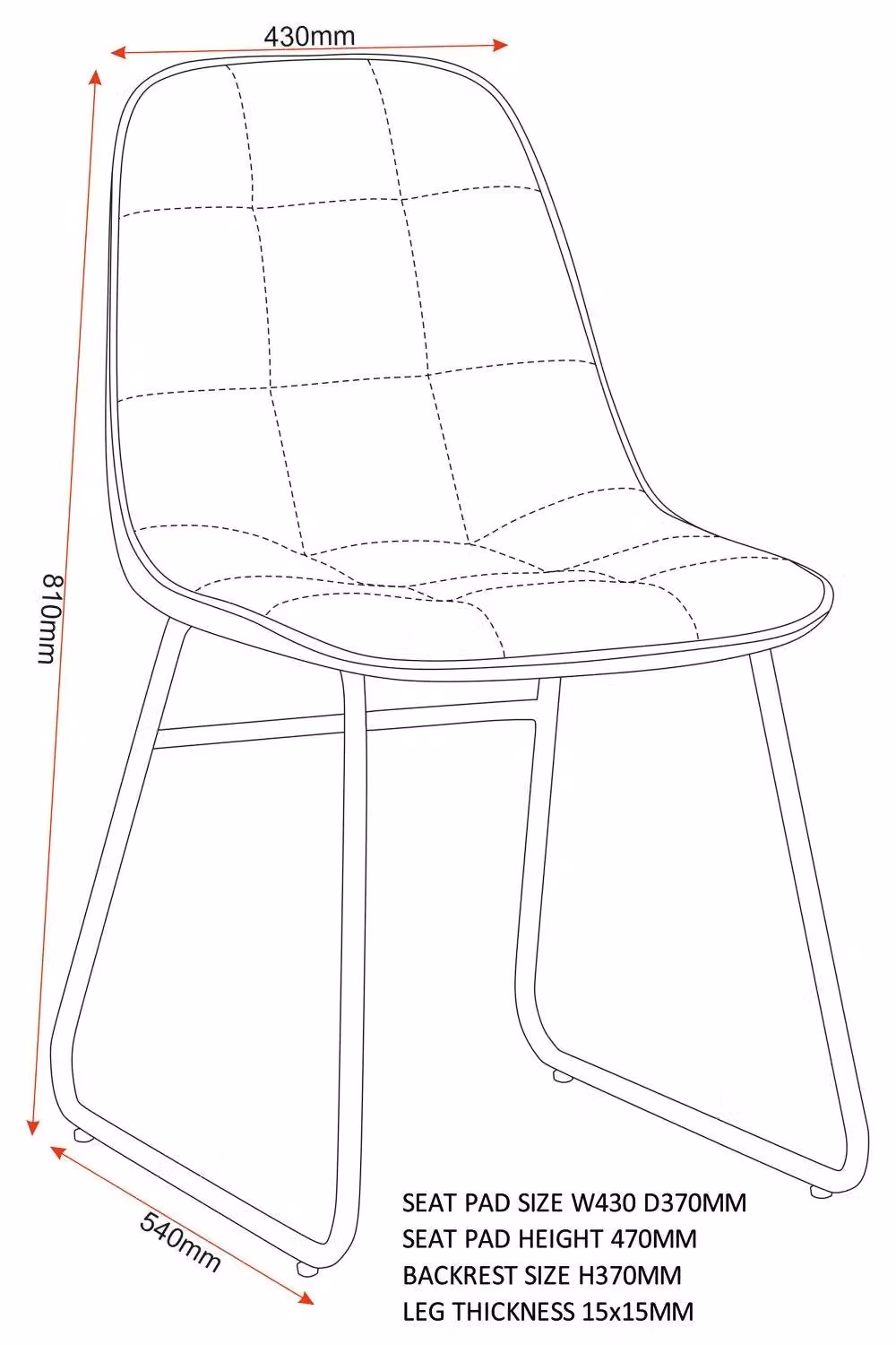 Seconique Lukas Set of 2 Green Velvet Dining Chairs with Metal Cantilever Base – 9