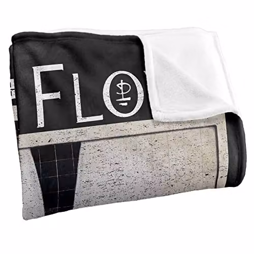 LOGOVISION Pink Floyd The Division Bell Super Soft Microfibre Fleece Throw Blanket, White, W/D/H: 152 x 127 cm – 2