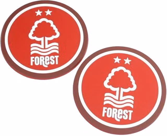Nottingham Forest FC Silicone Coaster Set, Pack of 2, Red, Round – 1