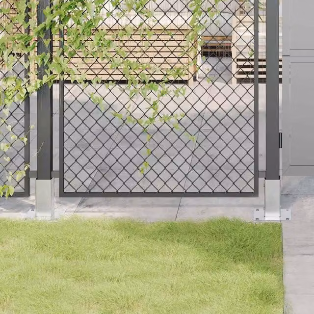 Berkfield Home Square Post Bases, 12 Pack, Silver Galvanised Steel, 71 x 71 mm