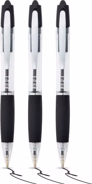 Pack of 3 Z-Grip Max Black Ballpoint Pens