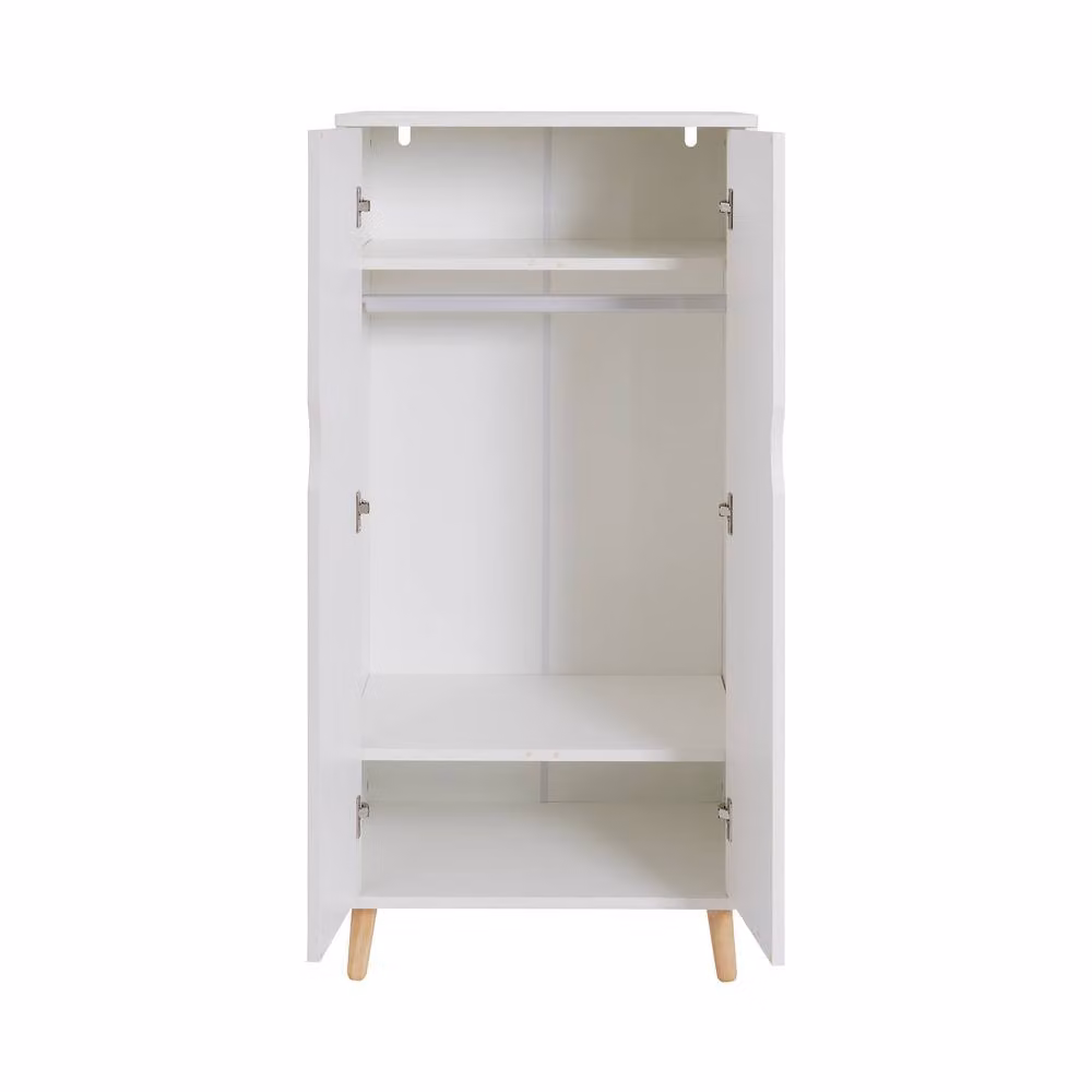Liberty House Toys Kids Wardrobe in White and Pine with Soft Close Doors – 2