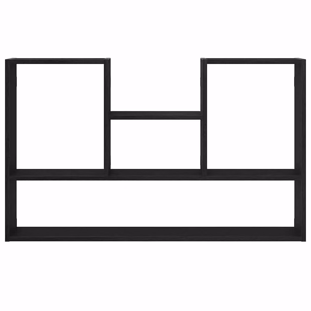 Berkfield Home Wall Mounted Shelf in Black Oak, W/D/H: 99 x 15 x 60 cm – 4