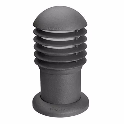 Netlighting Balizas Small Outdoor Bollard Light in Urban Grey with Transparent Polycarbonate and Aluminium Body, IP44, E27