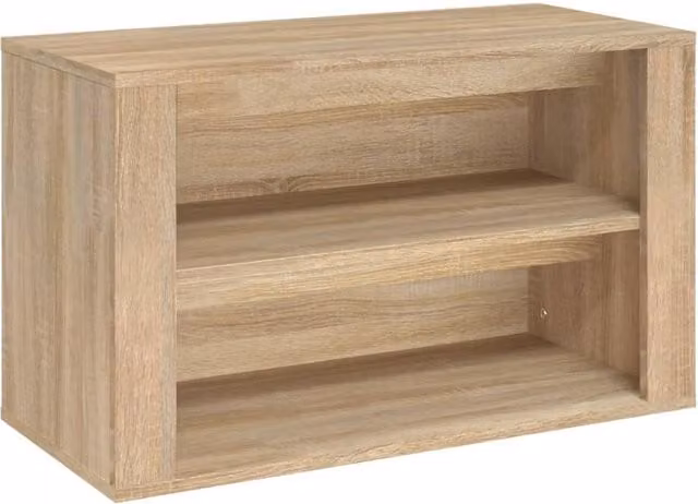 Berkfield Home Sonoma Oak Shoe Rack in Light Brown, W/D/H: 75 x 35 x 45 cm – 1