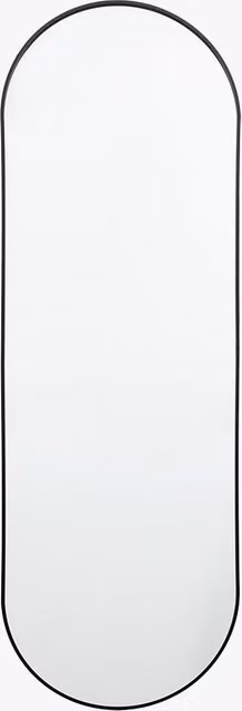 Perch & Parrow Dapper Minimalist Oval Mirror in Black