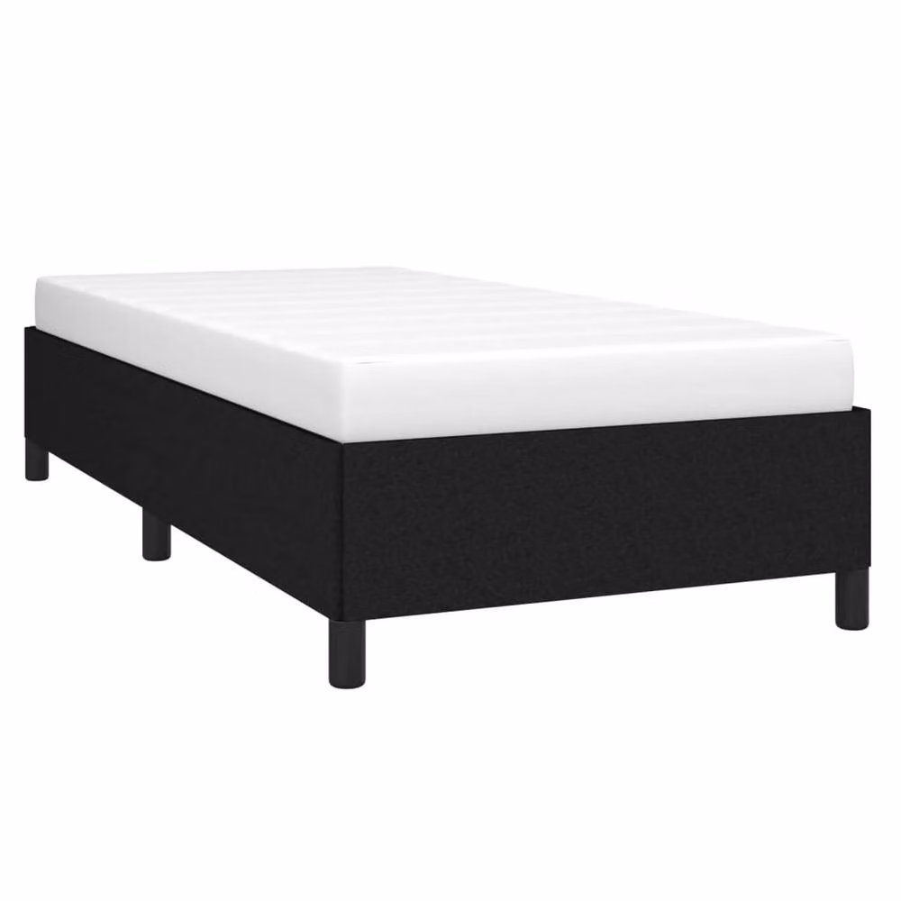 Berkfield Home Upholstered Single Bed Frame, Black, W: 90 cm, L: 190 cm – 3