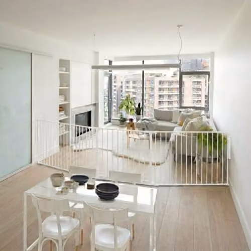 Safetots Premium Extra Tall Room Divider with Door, White, Width: 272 cm, Height: 105 cm – 2