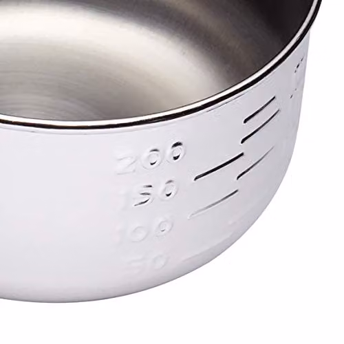 KitchenCraft Stainless Steel Nesting Measuring Cup Set with Printed Scale, Silver, 4 Piece – 3
