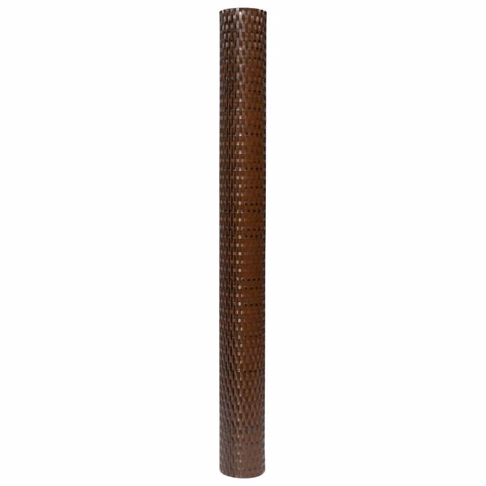 Berkfield Home Poly Rattan Balcony Screen in Brown and Black, W: 1000 cm, H: 90 cm – 3