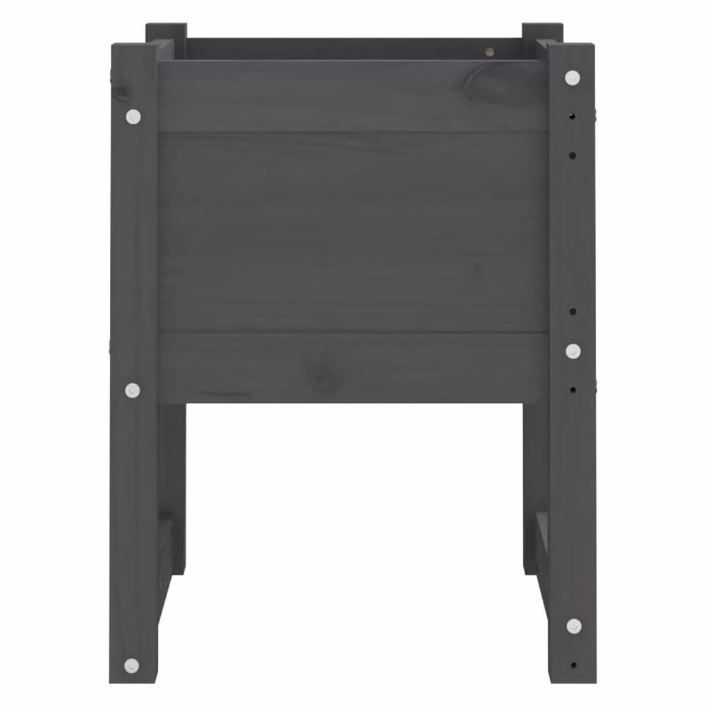 Berkfield Home Set of 2 Grey Solid Wood Pine Planters, W/D/H: 40 x 40 x 52.5 cm – 5