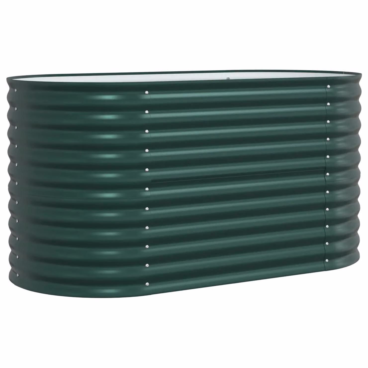 Berkfield Home Garden Green Galvanised Steel Raised Bed W/D/H: 160 x 80 x 81 cm – 2