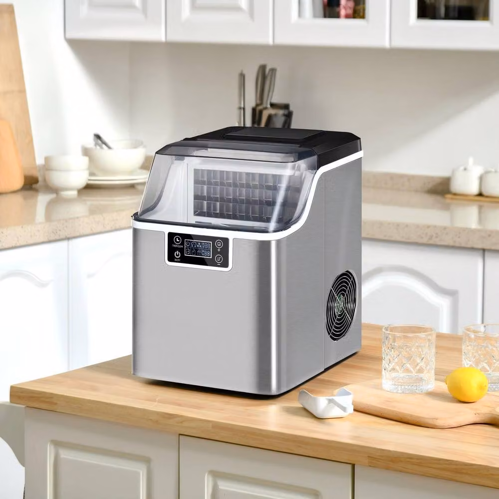 STILVORA Ice Maker with Digital Display and Auto Cleaning Function, Silver – 2