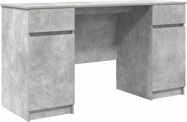 Berkfield Modern Writing Desk in Grey, W/D/H: 140 x 49 x 76 cm – 1