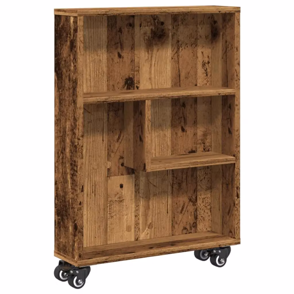 Berkfield Home Narrow Storage Trolley in Old Wood Brown, W/D/H: 48 x 13 x 68 cm – 2
