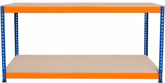 Monstershop S-Rax 2 Tier Workbench in Orange, W/D/H: 180 x 60 x 90 cm