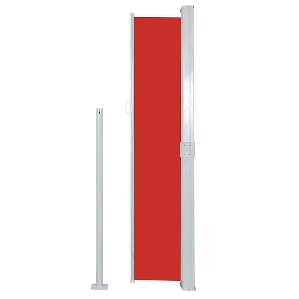 Berkfield Home Red Retractable Side Awning with Folding Arms, W: 500 cm, H: 160 cm – 3