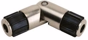 Terrys Satin Silver 28mm Bay Window Curtain Rod Single Joint