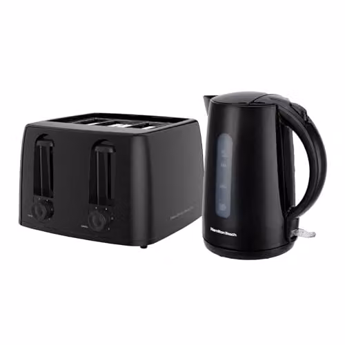 Hamilton Beach Black Kettle and 4 Slice Toaster Set – 3