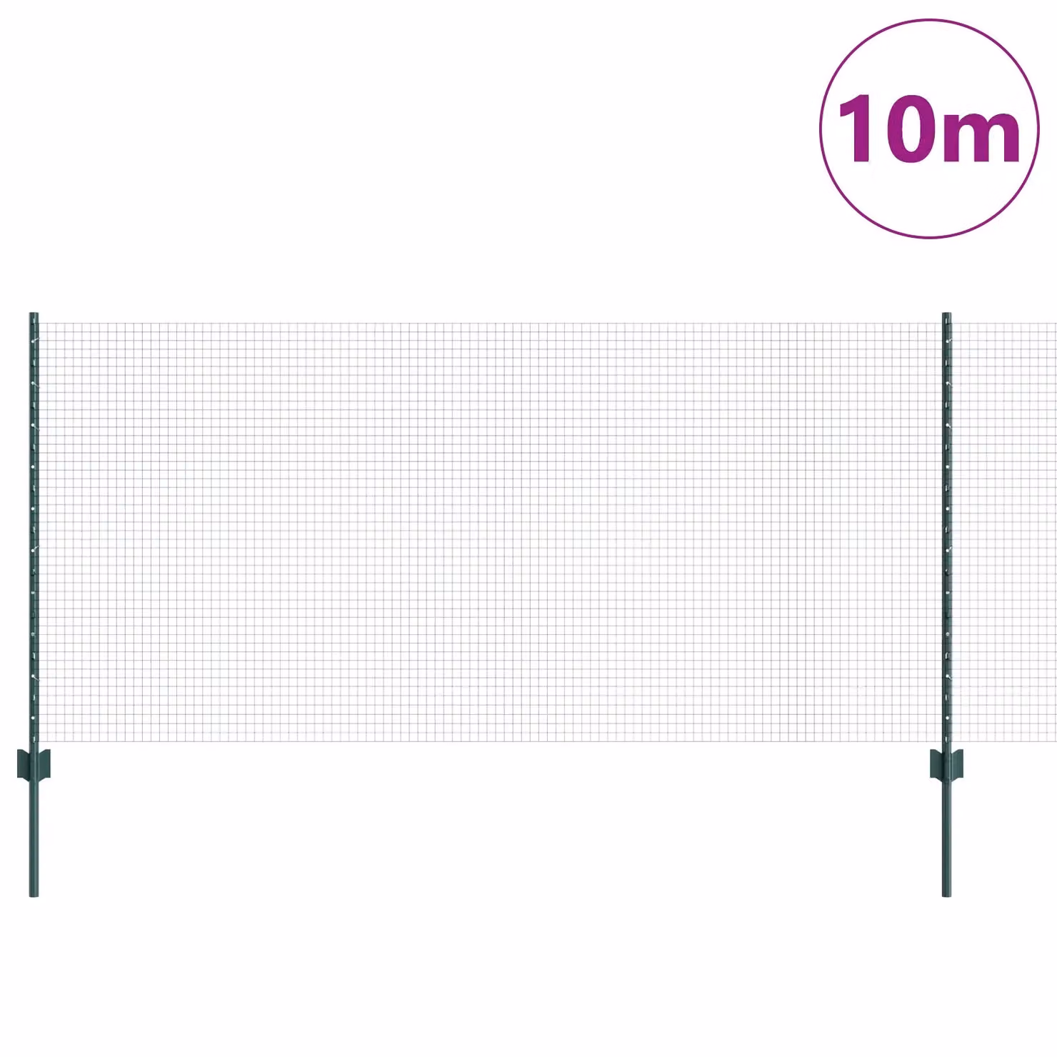 Berkfield Set of 2 Green Steel Rectangular Garden Fence Set – 2