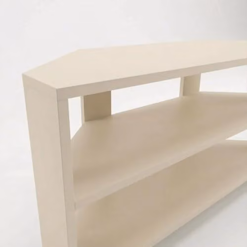 FWStyle Putty Corner TV Unit in Light Beige, H 45 x W 110 x D 36 cm – 3