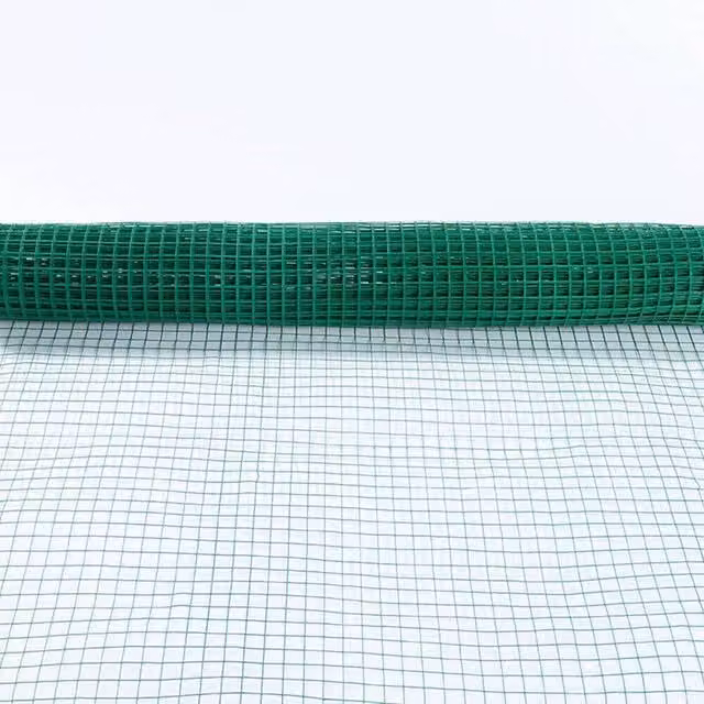 FLAVORA Green PVC Coated Wire Mesh Fence, 5 Rolls (50m Total) – 1