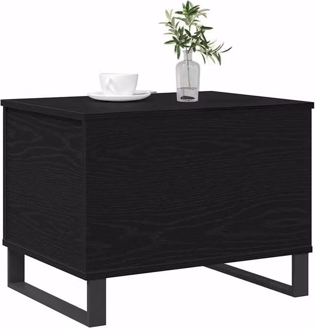 Berkfield Home Modern Lift Top Coffee Table in Black Oak, W: 60 cm, D: 44.0 cm, H: 45 cm