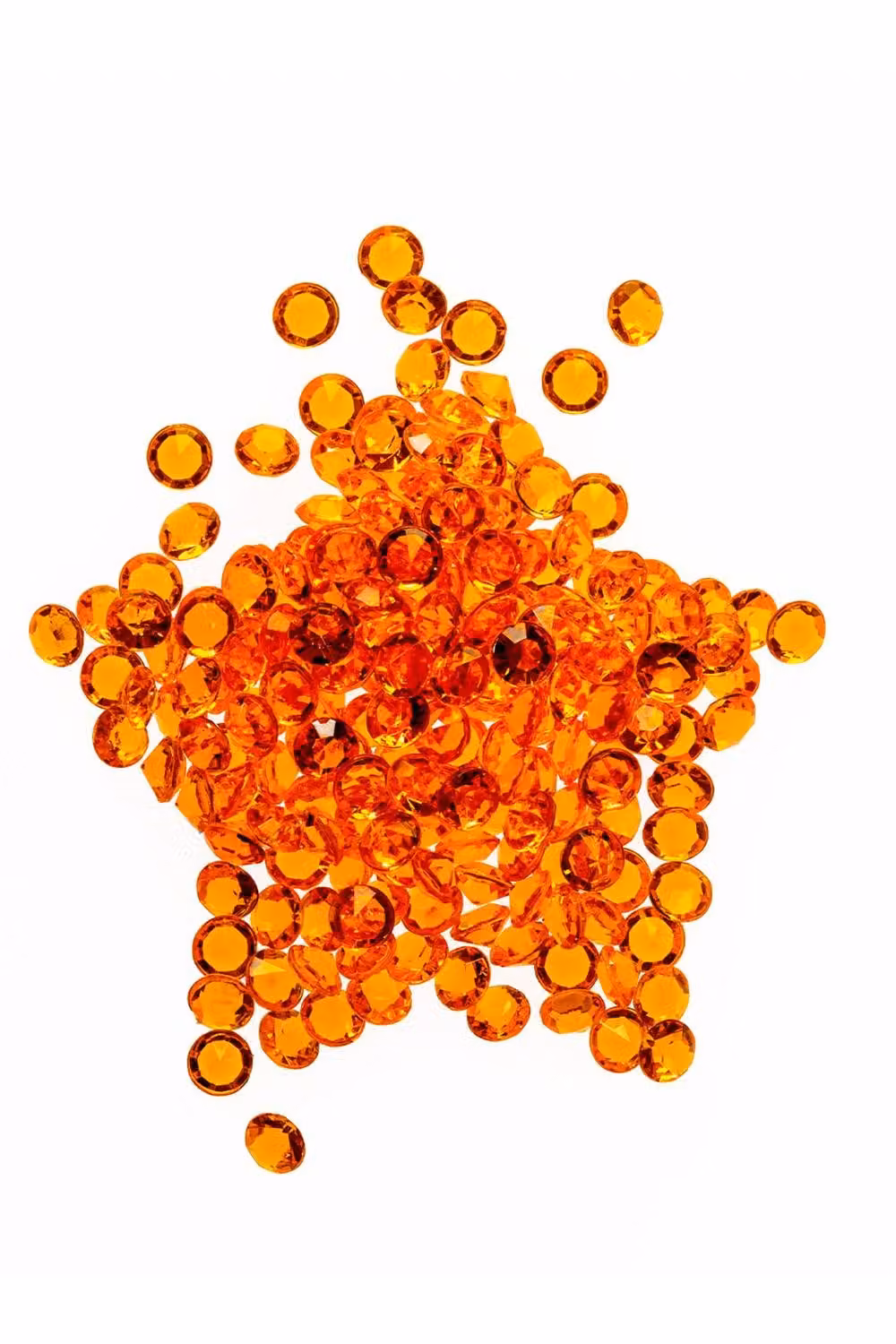 Neel Blue Orange Acrylic Rhinestone Round Table Confetti Scatters, 4000 Pieces