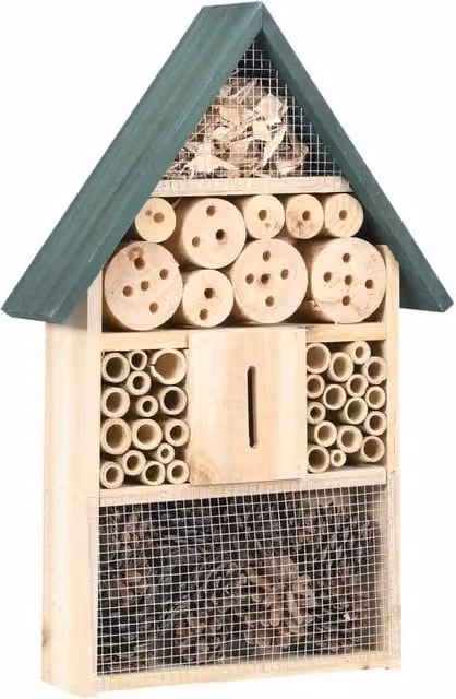 Berkfield Home Insect Hotel in Brown Wood, W/D/H: 31 x 10 x 48 cm – 1