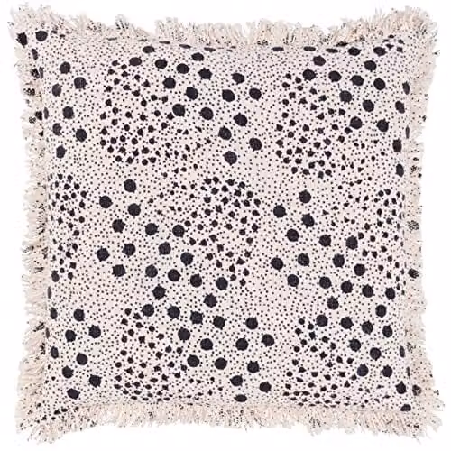 Riva Home Yard Hara Blue Dotted Square Cotton Cushion, W/D/H: 50 x 50 x 50 cm – 1