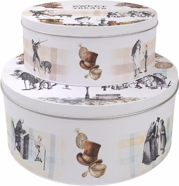 Purely Home Oliver Twist Round Cake Tin Set - Multicoloured