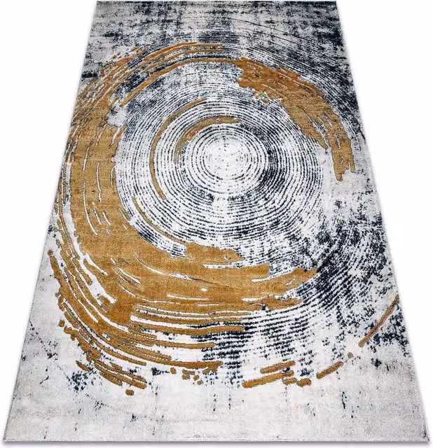 RugsX Emerald Blue Abstract Rectangular Rug, W: 140 cm, D: 190 cm